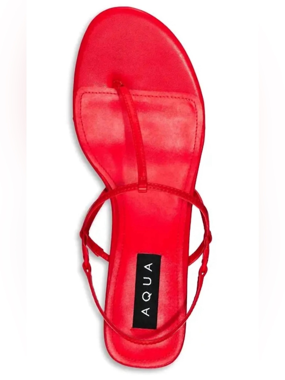 Aqua Red Strappy Toe-Loop Sandals